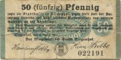 Tiegenhof (heute: PL-Nowy Dwór Gdánski) - Stadt - 6.3.1917 - 50 Pfennig