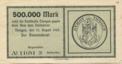 Tiengen (heute: Waldshut-Tiengen) - Stadt - 15.8.1923 - 500000 Mark
