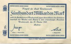 Tirschenreuth - Stadt - 29.10.1923 - 500 Milliarden Mark