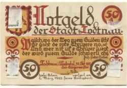 Todtnau - Stadt - 31.10.1921 - 1.3.1922 - 50 Pfennig