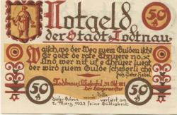 Todtnau - Stadt - 31.10.1921 - 1.3.1922 - 50 Pfennig