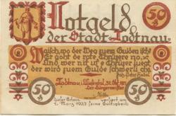 Todtnau - Stadt - 31.10.1921 - 1.3.1922 - 50 Pfennig
