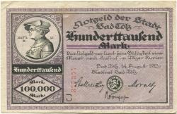 Tölz (Bad) - Stadt - 14.8.1923 - 100000 Mark