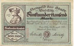 Tölz (Bad) - Stadt - 14.8.1923 - 500000 Mark