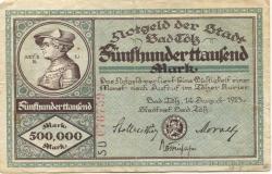 Tölz (Bad) - Stadt - 14.8.1923 - 500000 Mark