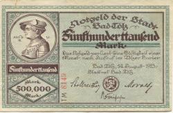 Tölz (Bad) - Stadt - 14.8.1923 - 500000 Mark