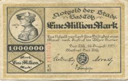 Tölz (Bad) - Stadt - 14.8.1923 - 1 Million Mark