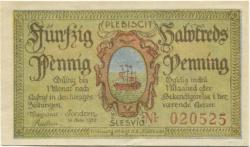 Tondern (heute: DK-Tønder) -Stadt - 10.2.1920 - 50 Pfennig