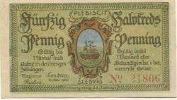 Tondern (heute: DK-Tønder) -Stadt - 10.2.1920 - 50 Pfennig