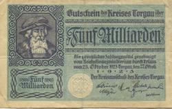 Torgau - Kreis - 27.10.1923 - 5 Milliarden Mark