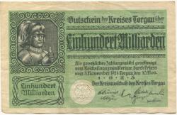 Torgau - Kreis - 10.11.1923 - 100 Milliarden Mark