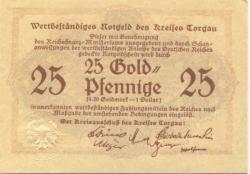 Torgau - Kreis - -- - 25 Gold-Pfennig