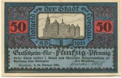 Torgau - Stadt - 10.2.1921 - 50 Pfennig
