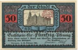 Torgau - Dachdeckerverbandstag - 22./24.1.1922 - 50 Pfennig