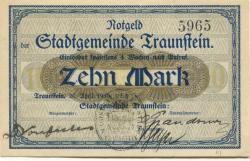 Traunstein - Stadt - 20.4.1919 - 10 Mark