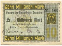 Traunstein - Stadt - 10.8.1923 - 10 Millionen Mark