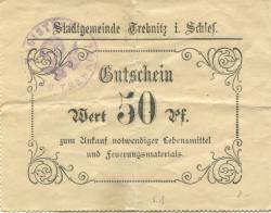 Trebnitz (heute: PL-Trzebnica) - Stadt - -- - 50 Pfennig