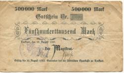 Treffurt - Stadt - 10.8.1923 - 30.8.1923 - 500000 Mark