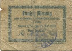 Treptow (heute: PL-Trzebiatów) - Stadt - 25.3.1920 - 50 Pfennig 