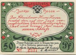 Treysa (heute: Schwalmstadt) - Spohr, H. F. & G. Waldschmidt, J. H. Ludwig, C. Moutoux - - 1.4.1922 - 50 Pfennig