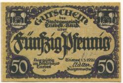 Triebes (heute: Zeulenroda) - Stadt - 1.3.1920 - 50 Pfennig