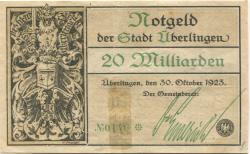Überlingen - Stadt - 30.10.1923 - 20 Milliarden Mark 
