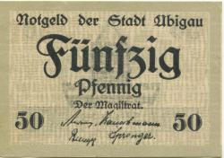 Übigau - Stadt - - 31.12.1921 - 50 Pfennig 