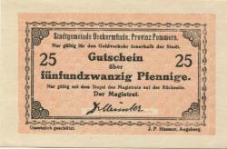 Ueckermünde - Stadt - -- -  25 Pfennig 