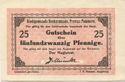 Ueckermünde - Stadt - -- -  25 Pfennig 