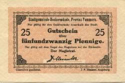 Ueckermünde - Stadt - -- -  25 Pfennig 