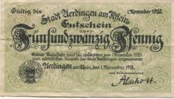 Uerdingen (heute: Krefeld) - Stadt - 1.11.1918  - 1.11.1920 - 25 Pfennig 