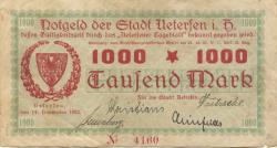 Uetersen - Stadt - 14.11.1922 - 1000 Mark 