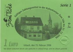 Urbach - Kulturkneipe Zum Täle, Gartenstr. 8 - 15.2.2006 - 31.12.2006 - 1 Euro 