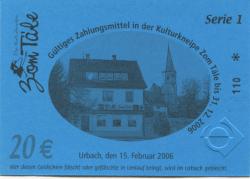 Urbach - Kulturkneipe Zum Täle, Gartenstr. 8 - 15.2.2006 - 31.12.2006 - 20 Euro 