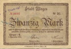 Usingen - Stadt - 1.11.1918 - 20 Mark 