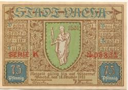 Vacha - Stadt - 18.10.1921 - 75 Pfennig 