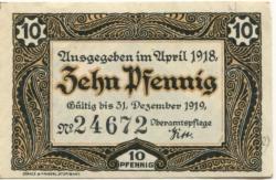 Vaihingen - Amtskörperschaft - April 1918 - 31.12.1919 - 10 Pfennig 