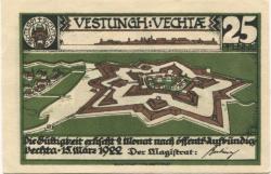 Vechta - Stadt - 15.3.1922 - 25 Pfennig 