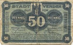 Verden - Stadt - 1.8.1917 - 50 Pfennig 