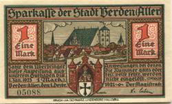 Verden - Stadt - 1.12.1921 - 1 Mark