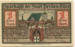 Verden - Stadt - 1.12.1921 - 1 Mark