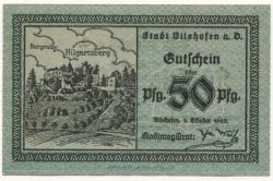Vilshofen - Stadt - 1.10.1920 - 1.1.1921 -50 Pfennig 