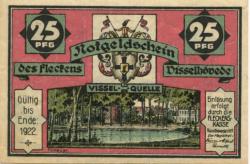 Visselhövede - Flecken - 1.6.1921 - Ende 1922 - 25 Pfennig