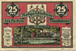 Visselhövede - Flecken - 1.6.1921 - Ende 1922 - 25 Pfennig