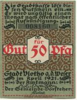 Vlotho - Stadt - April 1921 - 50 Pfennig 