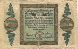 Vöhrenbach - Stadt - 20.10.1923 - 50 Milliarden Mark 