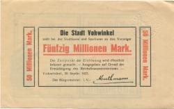 Vohwinkel (heute: Wuppertal) - Stadt - 20.9.1923 - 50 Millionen Mark 
