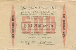 Vohwinkel (heute: Wuppertal) - Stadt - 15.10.1923 - 500 Millionen Mark 