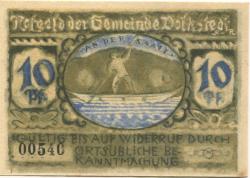 Volkstedt (heute: Rudolstadt) - Gemeinde - 1.9.1921 - 10 Pfennig 