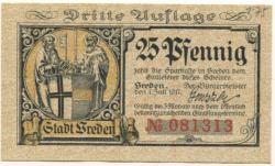 Vreden - Stadt - 1.7.1917 - 25 Pfennig 